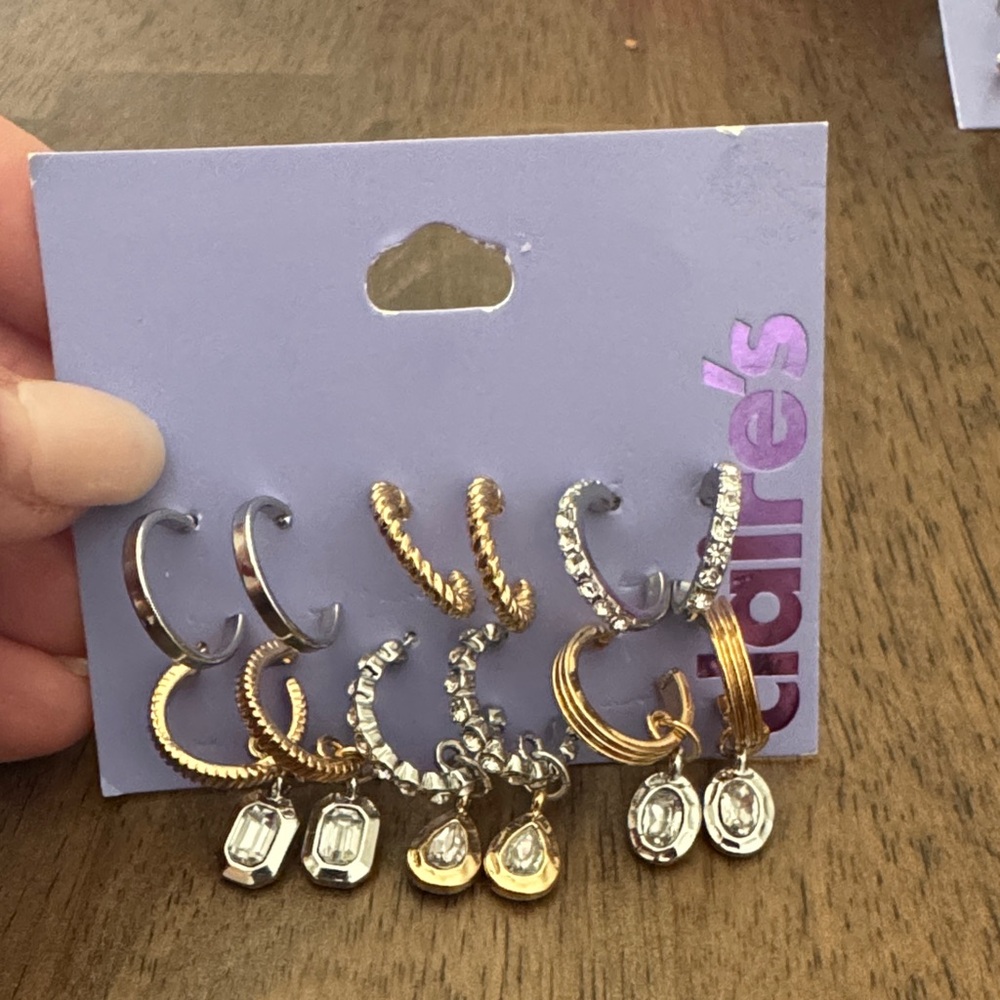 Claire's Mixed Metal Hoop Earring Collection